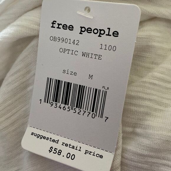 Free People We The Free Astrid Convertible Top Optic White Sz M - Picture 3 of 8